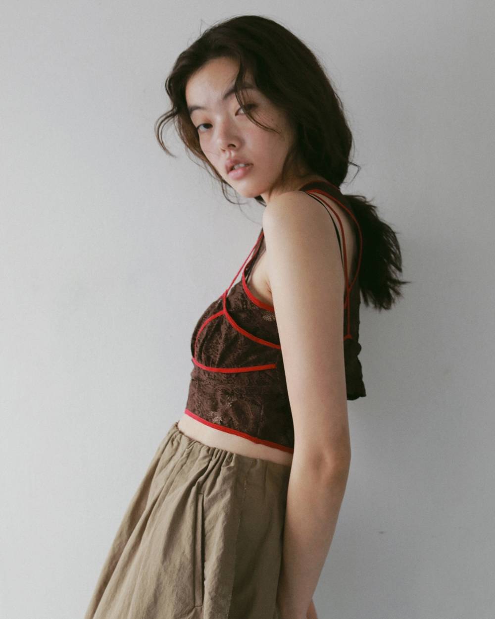 Piping Lace Bratop Piping Lace Bratop,パイピング レース ブラトップ,62710407,トップス,ブラトップ,ビスチェ,配色,ànuke,アンヌーク,lifes,ライフズ,27ss