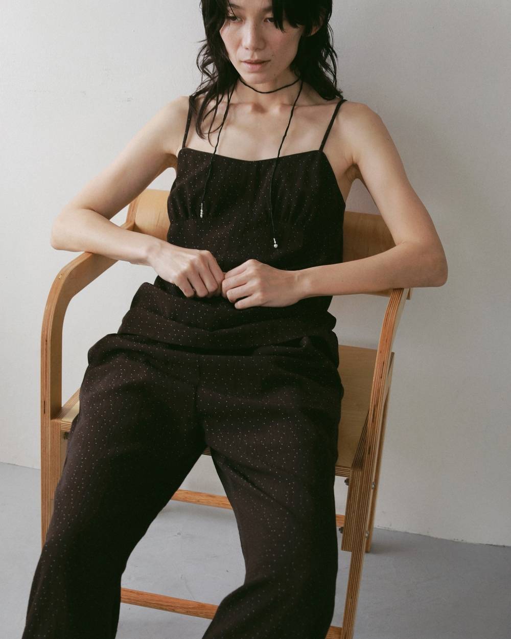 Dotjacquard Camisole Tops Dotjacquard Camisole Tops,ドットジャカード キャミソール トップス,62710411,トップス,キャミソール,柄,ànuke,アンヌーク,lifes,ライフズ,27ss