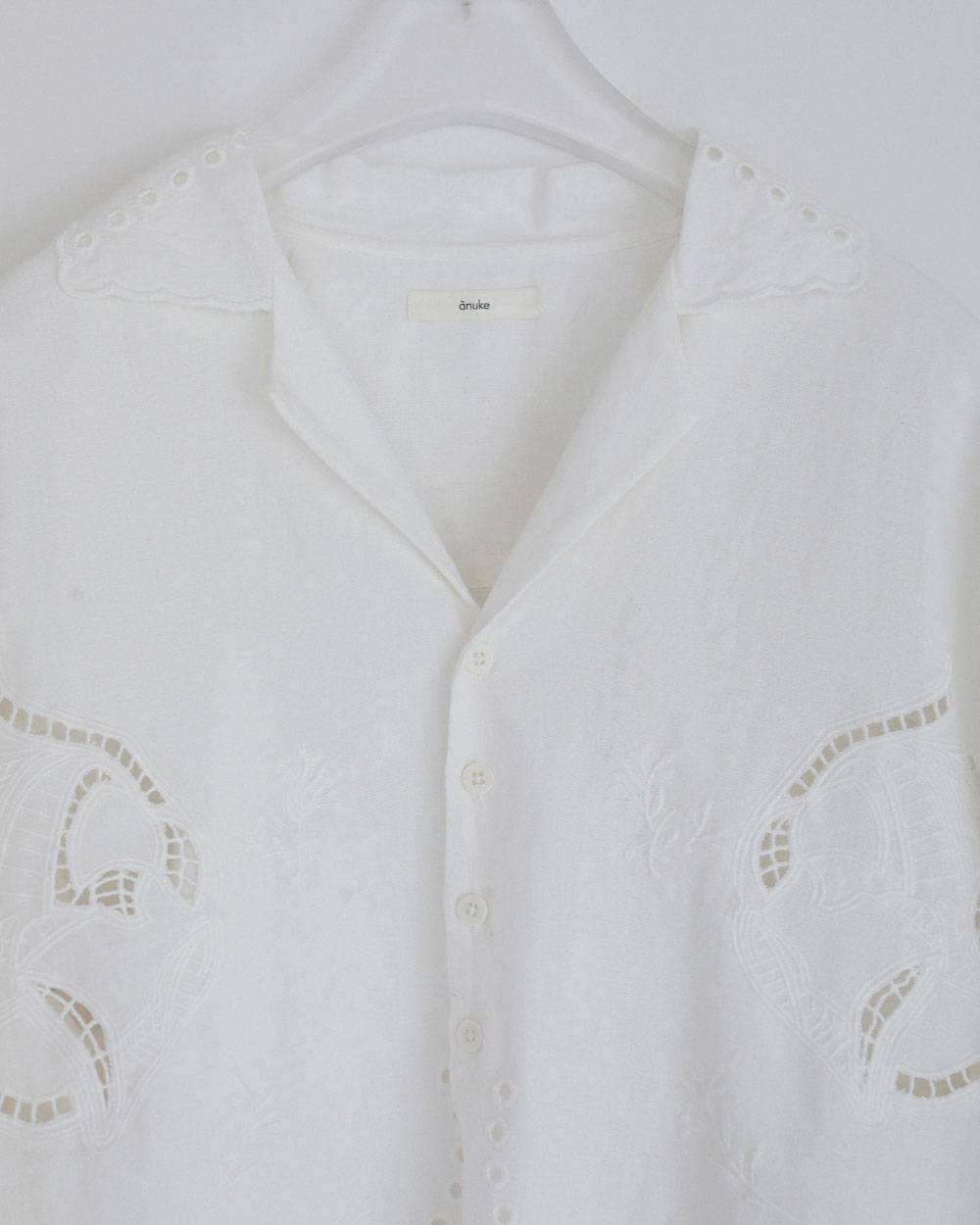 Cutwork Opencollar Shirts Cutwork Opencollar Shirts,カットワーク オープンカラー シャツ,62710419,シャツ,刺繍,インド製,開襟シャツ,トップス,羽織,ànuke,アンヌーク,lifes,ライフズ,27ss