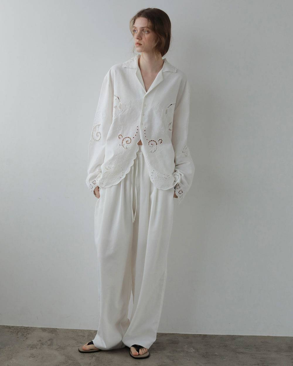 Cutwork Opencollar Shirts Cutwork Opencollar Shirts,カットワーク オープンカラー シャツ,62710419,シャツ,刺繍,インド製,開襟シャツ,トップス,羽織,ànuke,アンヌーク,lifes,ライフズ,27ss