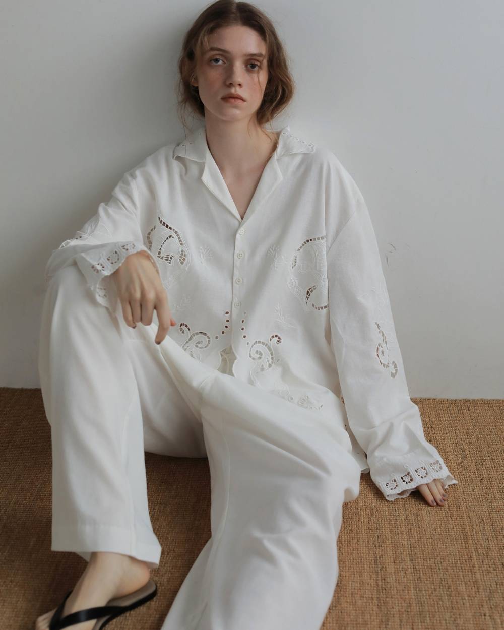Cutwork Opencollar Shirts Cutwork Opencollar Shirts,カットワーク オープンカラー シャツ,62710419,シャツ,刺繍,インド製,開襟シャツ,トップス,羽織,ànuke,アンヌーク,lifes,ライフズ,27ss