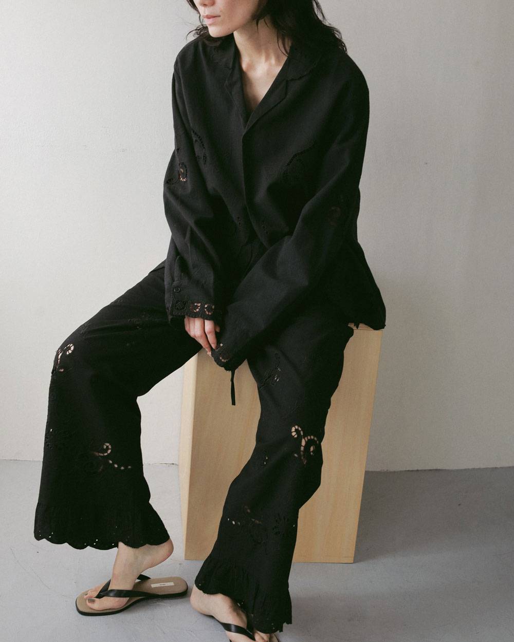 Cutwork Opencollar Shirts Cutwork Opencollar Shirts,カットワーク オープンカラー シャツ,62710419,シャツ,刺繍,インド製,開襟シャツ,トップス,羽織,ànuke,アンヌーク,lifes,ライフズ,27ss