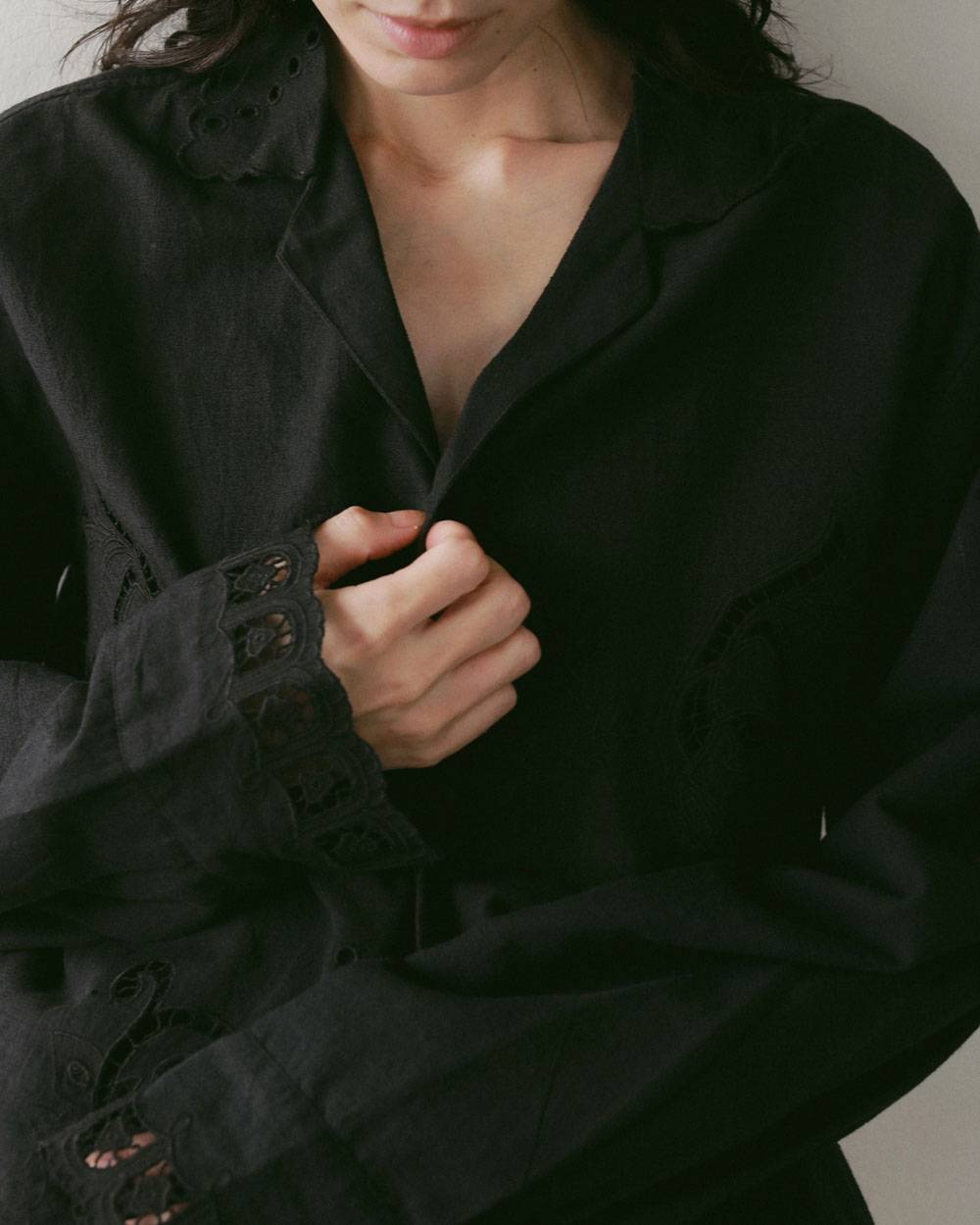 Cutwork Opencollar Shirts Cutwork Opencollar Shirts,カットワーク オープンカラー シャツ,62710419,シャツ,刺繍,インド製,開襟シャツ,トップス,羽織,ànuke,アンヌーク,lifes,ライフズ,27ss