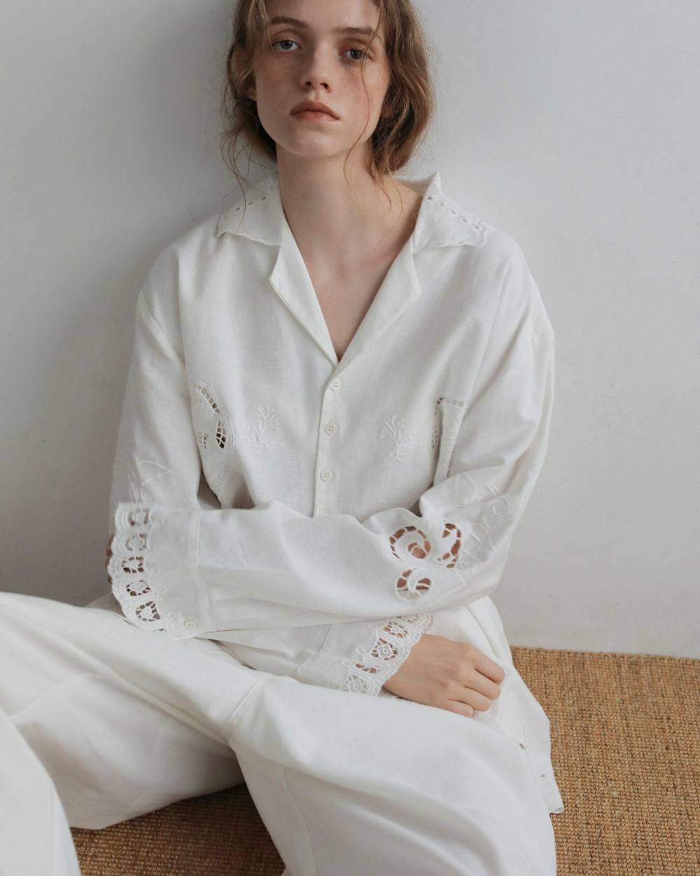Cutwork Opencollar Shirts Cutwork Opencollar Shirts,カットワーク オープンカラー シャツ,62710419,シャツ,刺繍,インド製,開襟シャツ,トップス,羽織,ànuke,アンヌーク,lifes,ライフズ,27ss