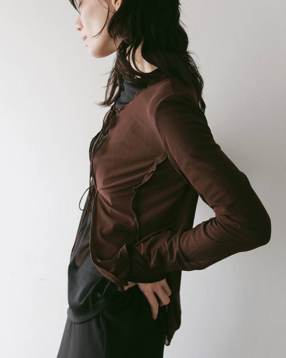 Sheer Tulle Cardigan Sheer Tulle Cardigan,シアー チュール カーディガン,62710420,カーディガン,カーデ,シアー,透け感,トップス,羽織,ànuke,アンヌーク,lifes,ライフズ,27ss