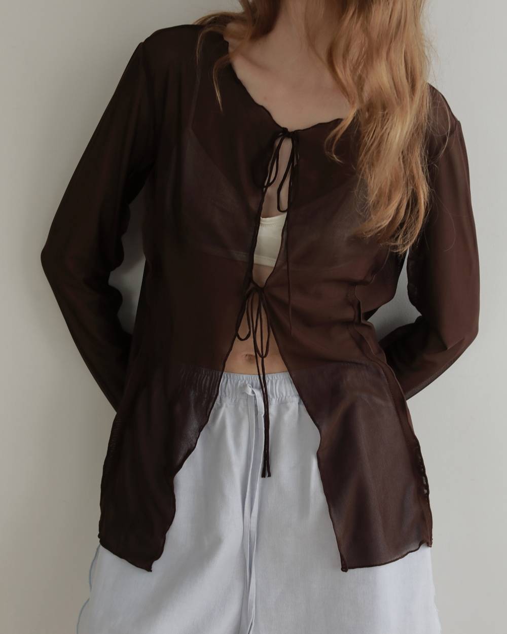 Sheer Tulle Cardigan Sheer Tulle Cardigan,シアー チュール カーディガン,62710420,カーディガン,カーデ,シアー,透け感,トップス,羽織,ànuke,アンヌーク,lifes,ライフズ,27ss