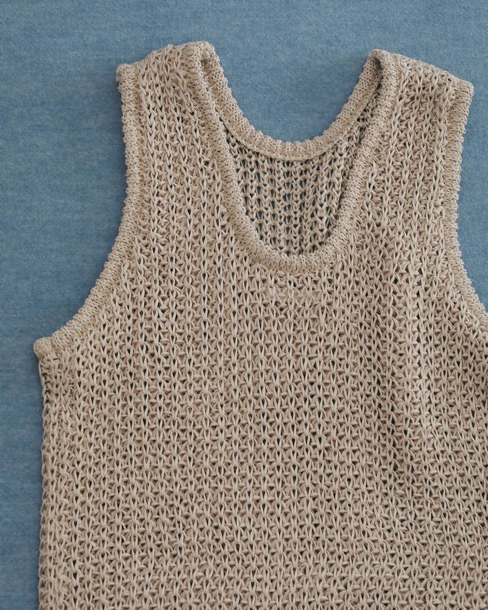 Paperyarn Knit Vest Paperyarn Knit Vest,ペーパーヤーン ニット ベスト,62710510,トップス,ベスト,ニットベスト,ニット,タンク,タンクトップ,ノースリーブ,ノースリ,ànuke,アンヌーク,lifes,ライフズ,27ss