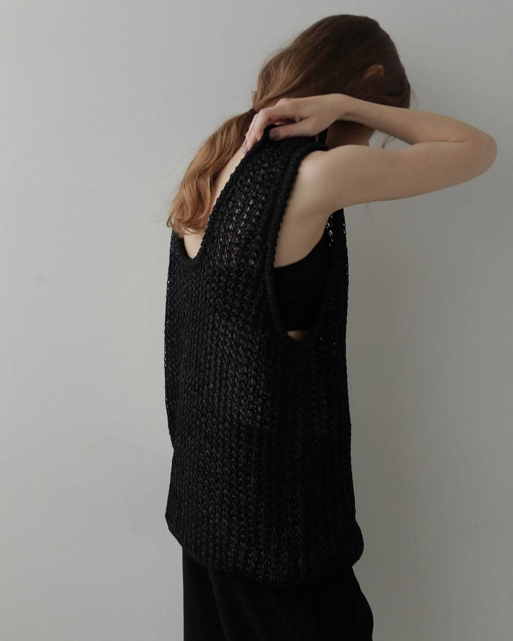 Paperyarn Knit Vest Paperyarn Knit Vest,ペーパーヤーン ニット ベスト,62710510,トップス,ベスト,ニットベスト,ニット,タンク,タンクトップ,ノースリーブ,ノースリ,ànuke,アンヌーク,lifes,ライフズ,27ss