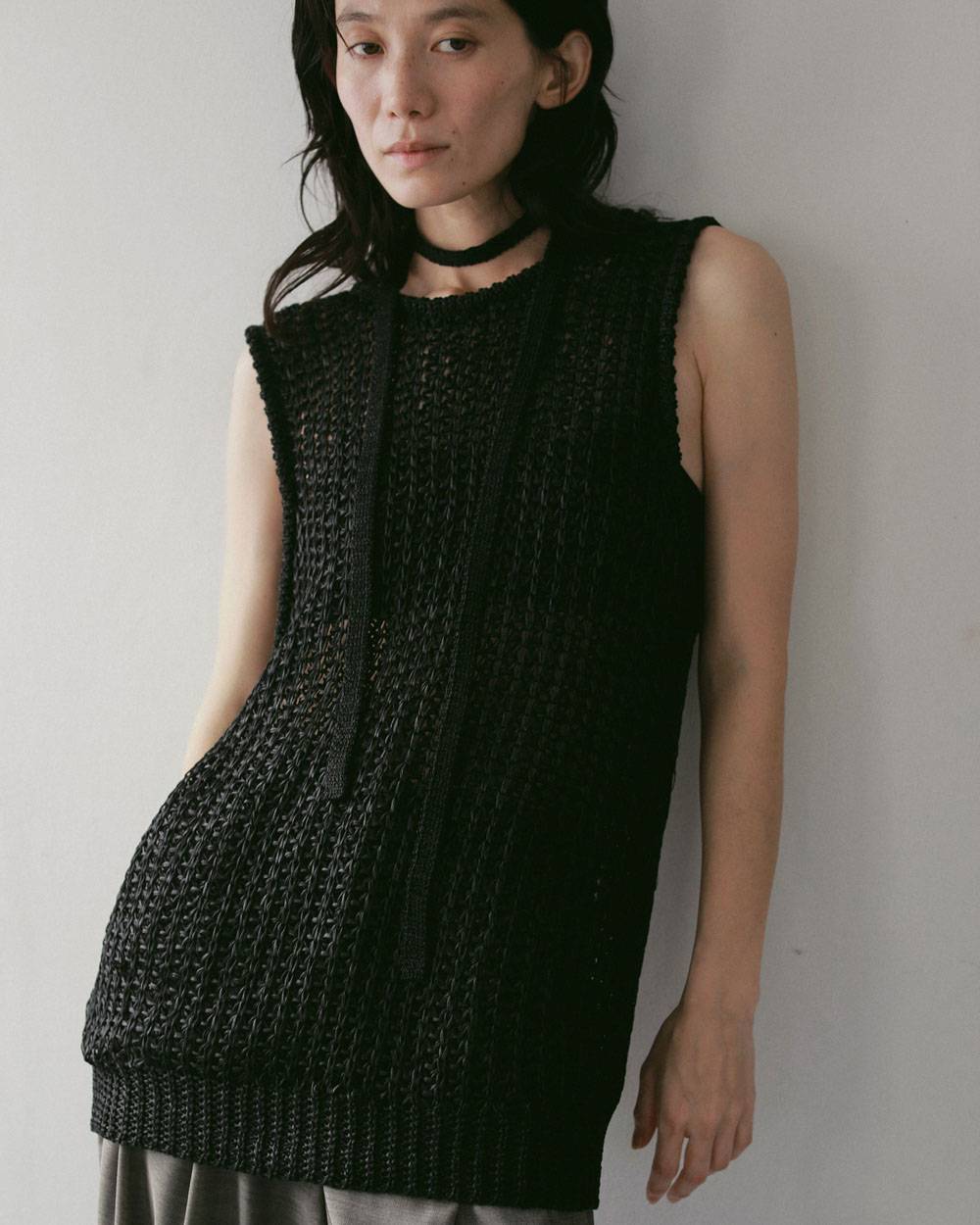 Paperyarn Knit Vest Paperyarn Knit Vest,ペーパーヤーン ニット ベスト,62710510,トップス,ベスト,ニットベスト,ニット,タンク,タンクトップ,ノースリーブ,ノースリ,ànuke,アンヌーク,lifes,ライフズ,27ss