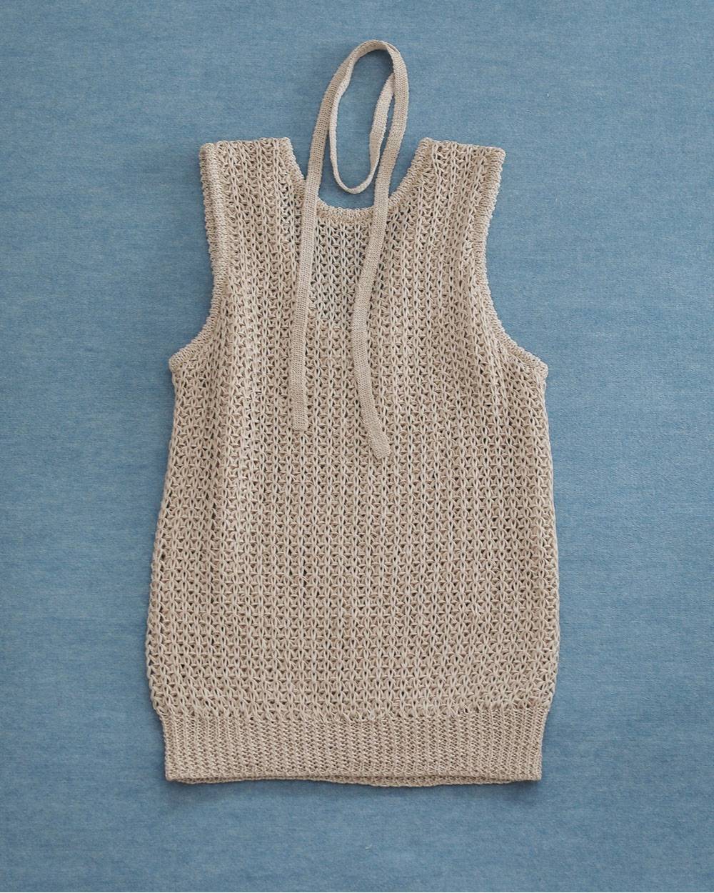 Paperyarn Knit Vest Paperyarn Knit Vest,ペーパーヤーン ニット ベスト,62710510,トップス,ベスト,ニットベスト,ニット,タンク,タンクトップ,ノースリーブ,ノースリ,ànuke,アンヌーク,lifes,ライフズ,27ss