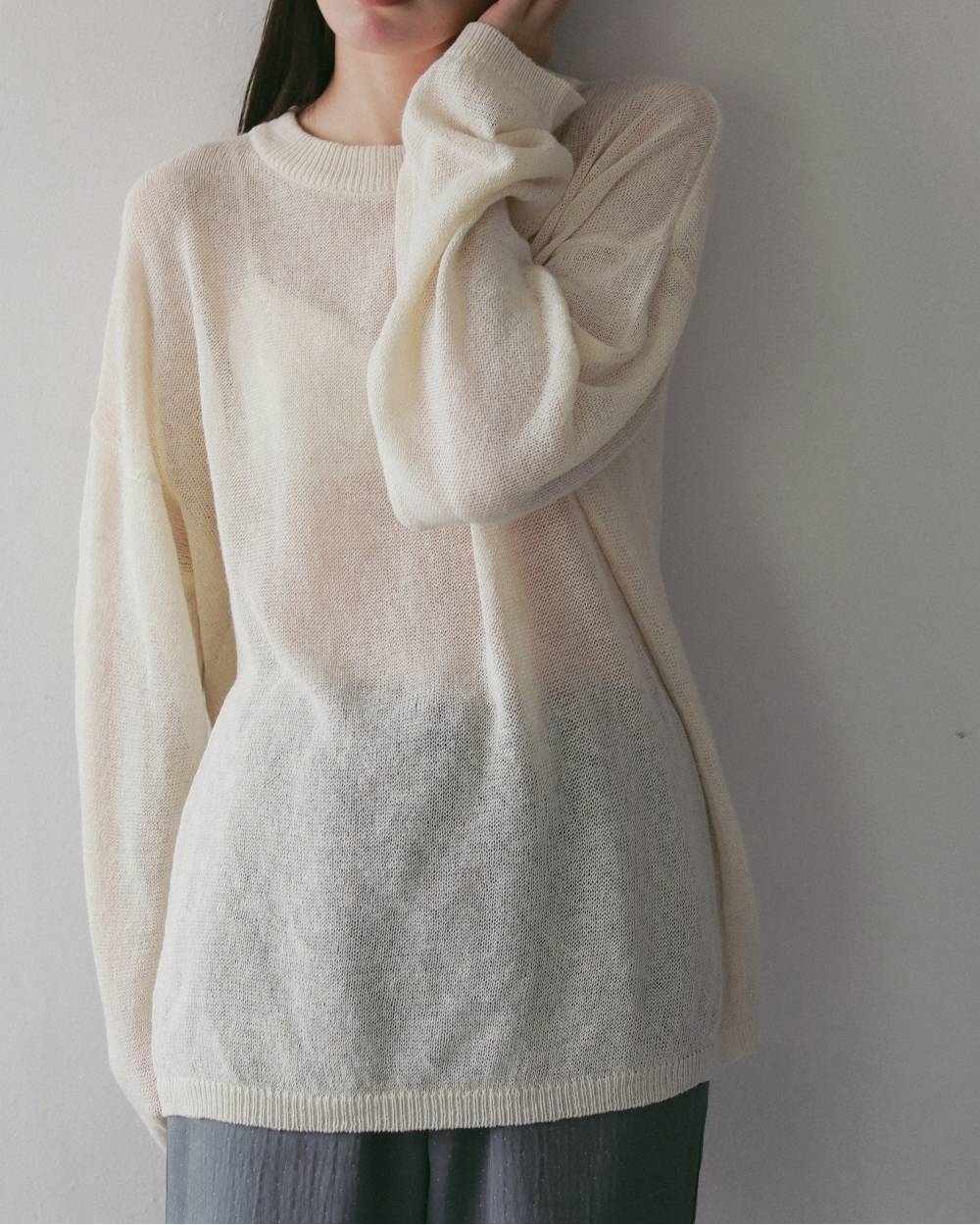Cottonlinen Loose Knit Cottonlinen Loose Knit,コットンリネン ルーズ ニット,62710513,ニット,トップス,ルーズニット,オーバーサイズ,ànuke,アンヌーク,lifes,ライフズ,27ss