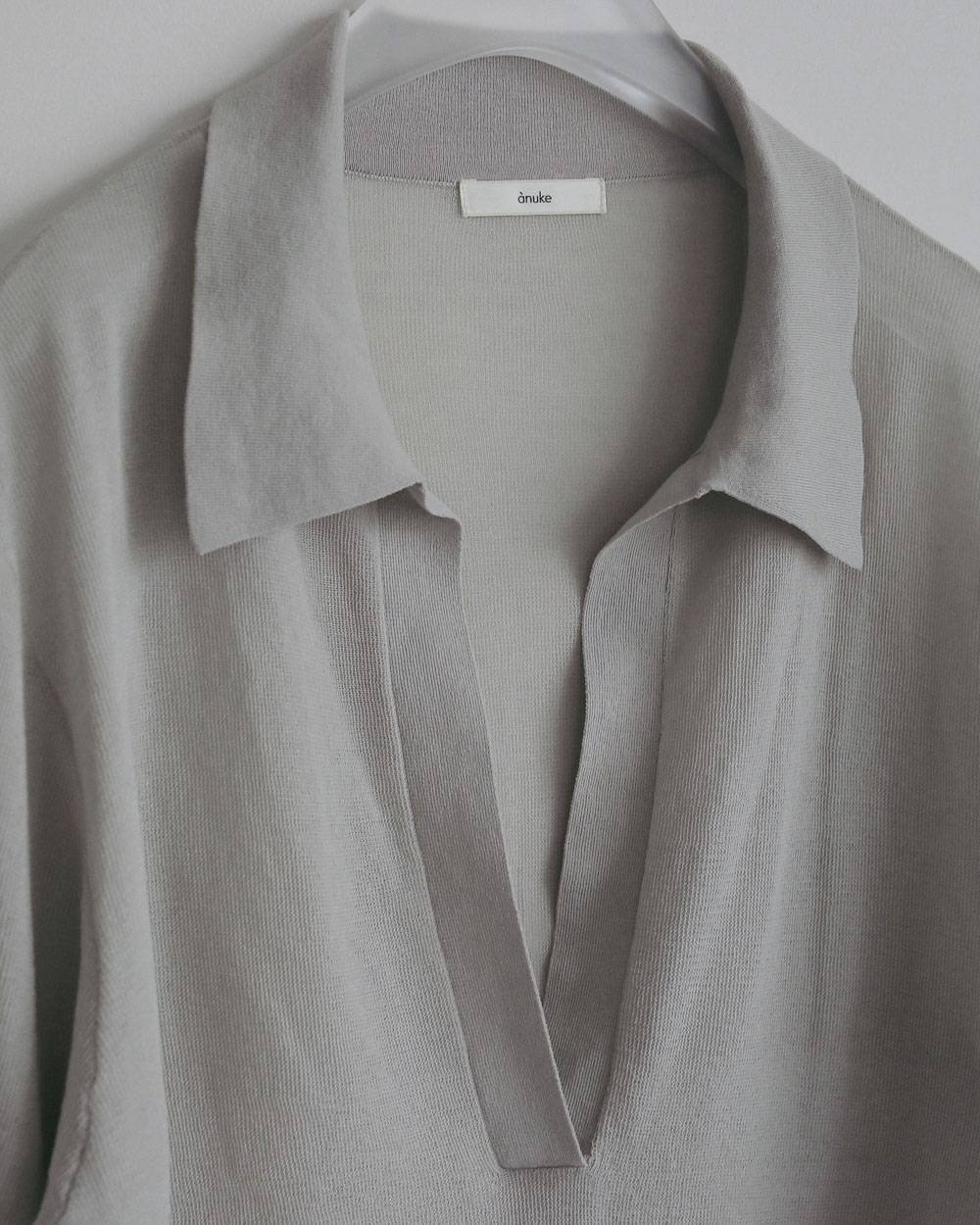 Sheer Skipper Knit Sheer Skipper Knit,シアー スキッパー ニット,62710524,ニット,トップス,ニットトップス,ànuke,アンヌーク,lifes,ライフズ,27ss