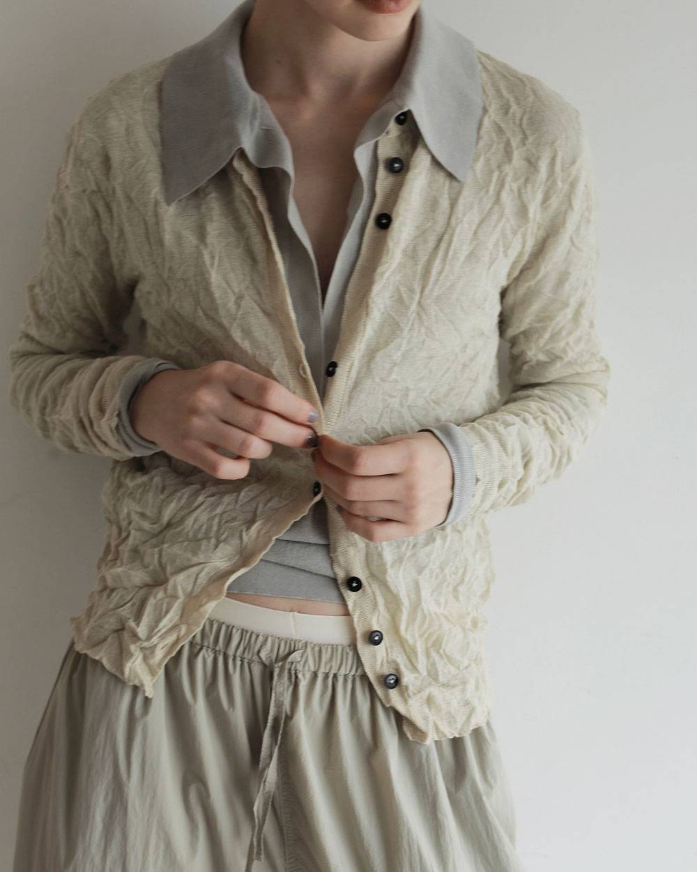 Sheer Skipper Knit Sheer Skipper Knit,シアー スキッパー ニット,62710524,ニット,トップス,ニットトップス,ànuke,アンヌーク,lifes,ライフズ,27ss
