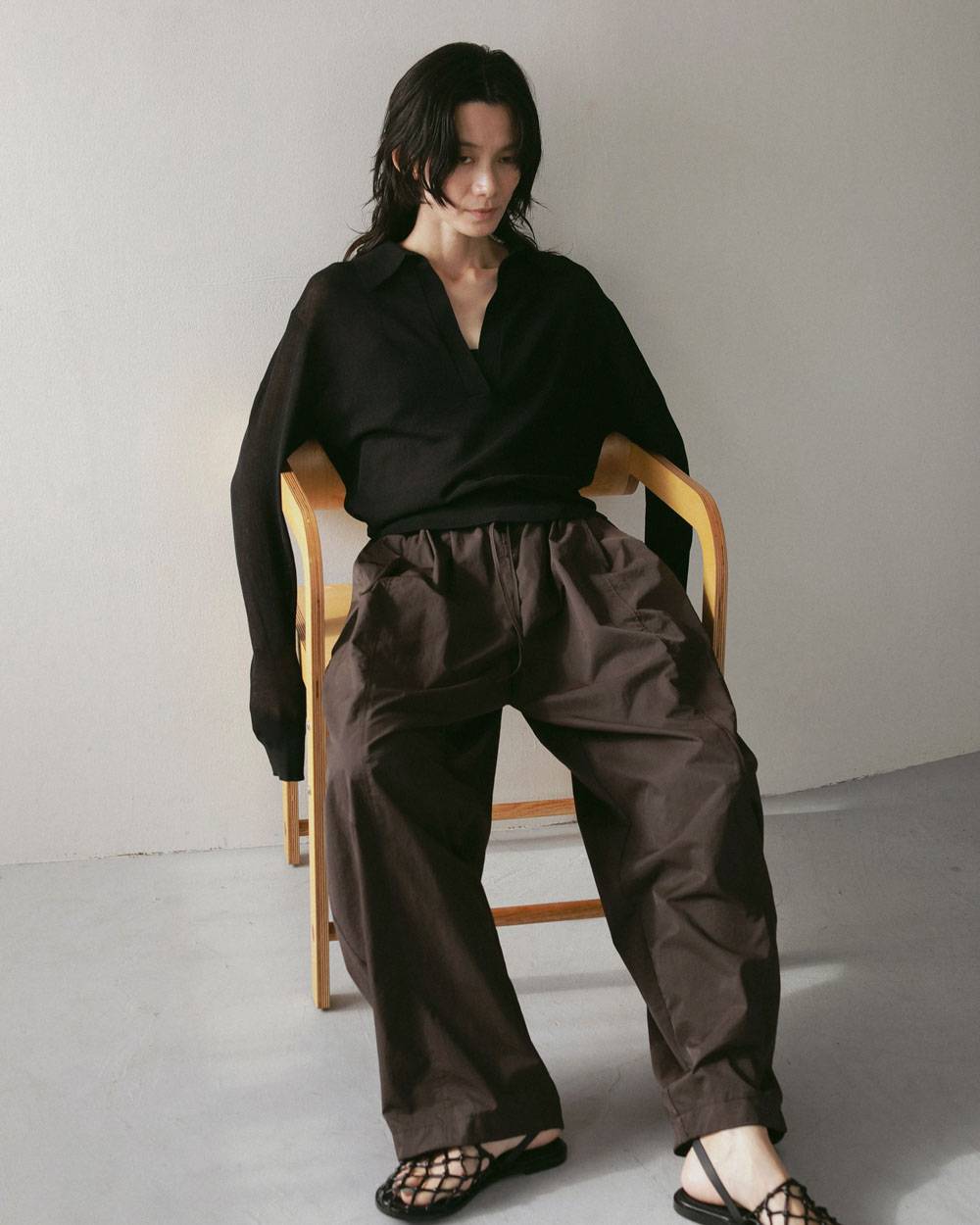 Sheer Skipper Knit Sheer Skipper Knit,シアー スキッパー ニット,62710524,ニット,トップス,ニットトップス,ànuke,アンヌーク,lifes,ライフズ,27ss
