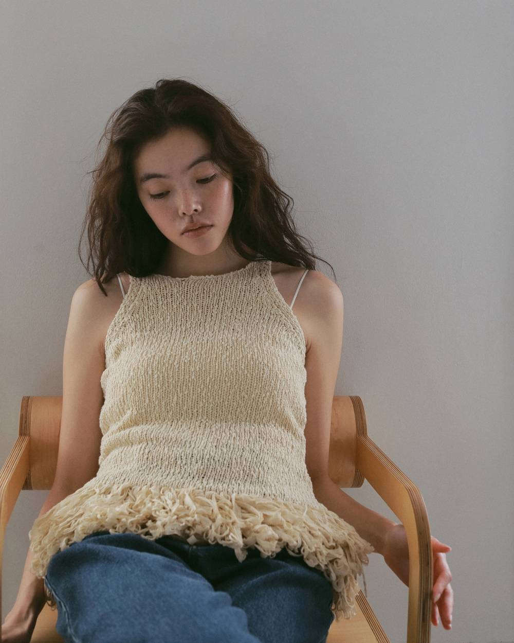 Americansleeve Fringe Tops Americansleeve Fringe Tops,アメリカンスリーブ フリンジ トップス,62710526,トップス,ニット,ニットトップス,ノースリーブ,ノースリ,タンク,タンクトップ,ànuke,アンヌーク,lifes,ライフズ,27ss