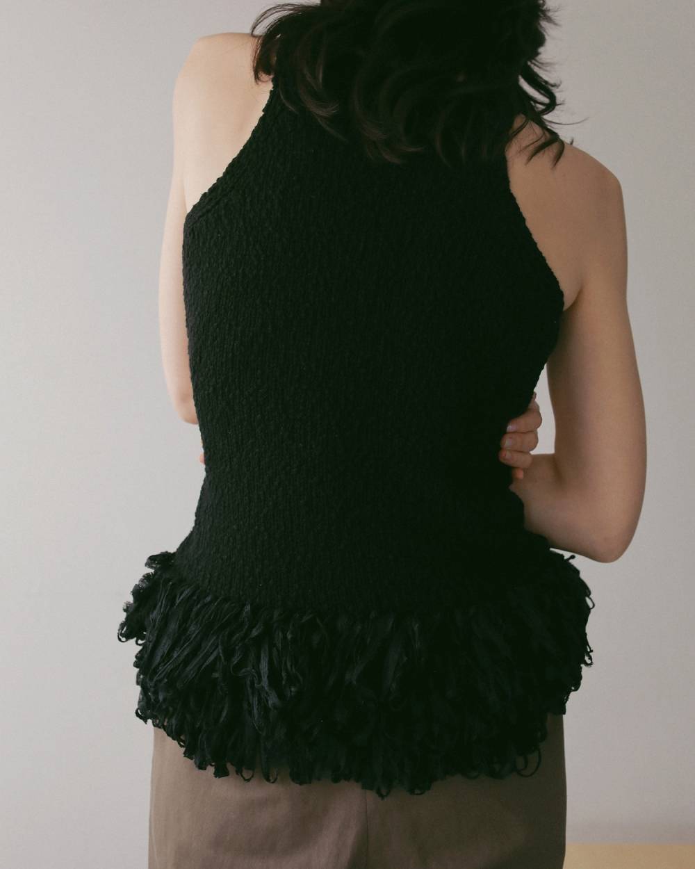 Americansleeve Fringe Tops Americansleeve Fringe Tops,アメリカンスリーブ フリンジ トップス,62710526,トップス,ニット,ニットトップス,ノースリーブ,ノースリ,タンク,タンクトップ,ànuke,アンヌーク,lifes,ライフズ,27ss