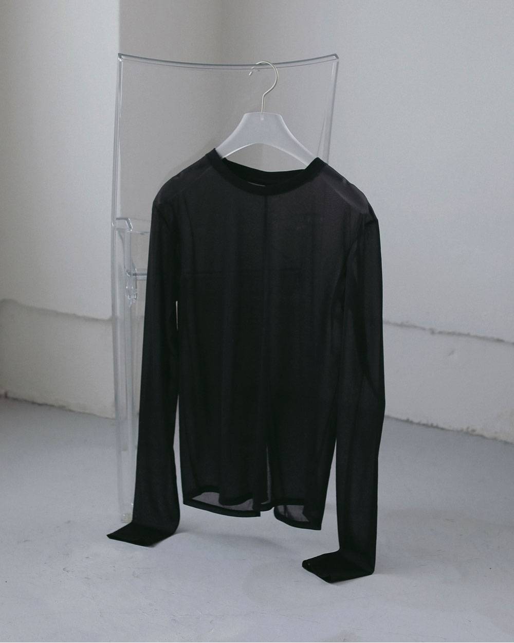 Slit Chiffon Tops Slit Chiffon Tops,スリット シフォン トップス,62710606,トップス,シアートップス,透け感,シアー,ànuke,アンヌーク,lifes,ライフズ,27ss