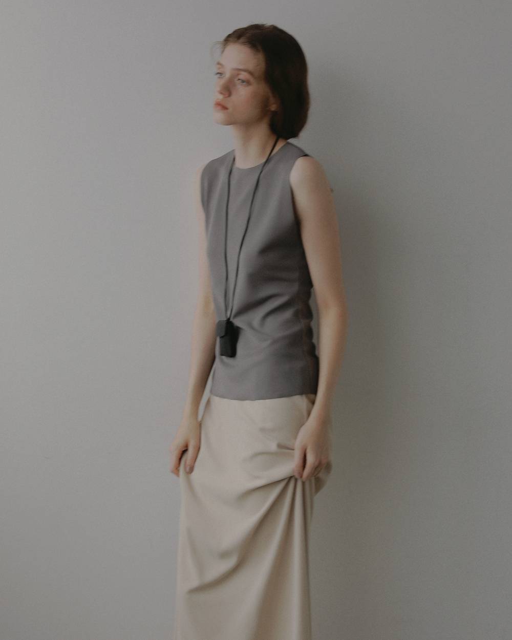 Sleeveless Georgette Tanktop Sleeveless Georgette Tanktop,スリーブレス ジョーゼット タンクトップ,62710621,トップス,タンクトップ,タンク,ノースリーブ,ノースリ,ànuke,アンヌーク,lifes,ライフズ,27ss