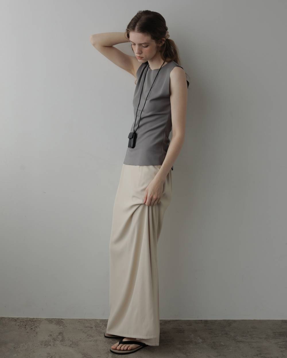 Sleeveless Georgette Tanktop Sleeveless Georgette Tanktop,スリーブレス ジョーゼット タンクトップ,62710621,トップス,タンクトップ,タンク,ノースリーブ,ノースリ,ànuke,アンヌーク,lifes,ライフズ,27ss