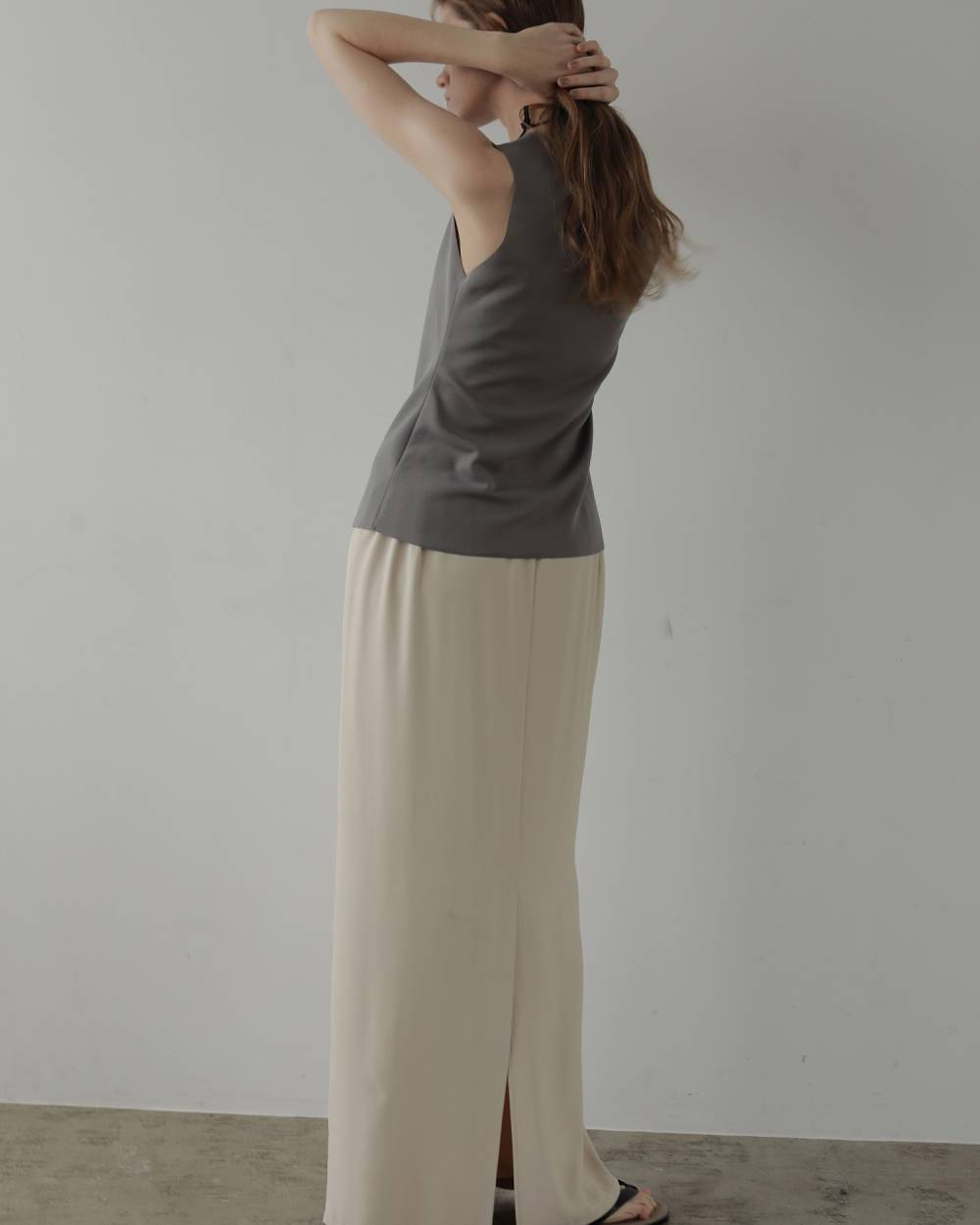 Sleeveless Georgette Tanktop Sleeveless Georgette Tanktop,スリーブレス ジョーゼット タンクトップ,62710621,トップス,タンクトップ,タンク,ノースリーブ,ノースリ,ànuke,アンヌーク,lifes,ライフズ,27ss