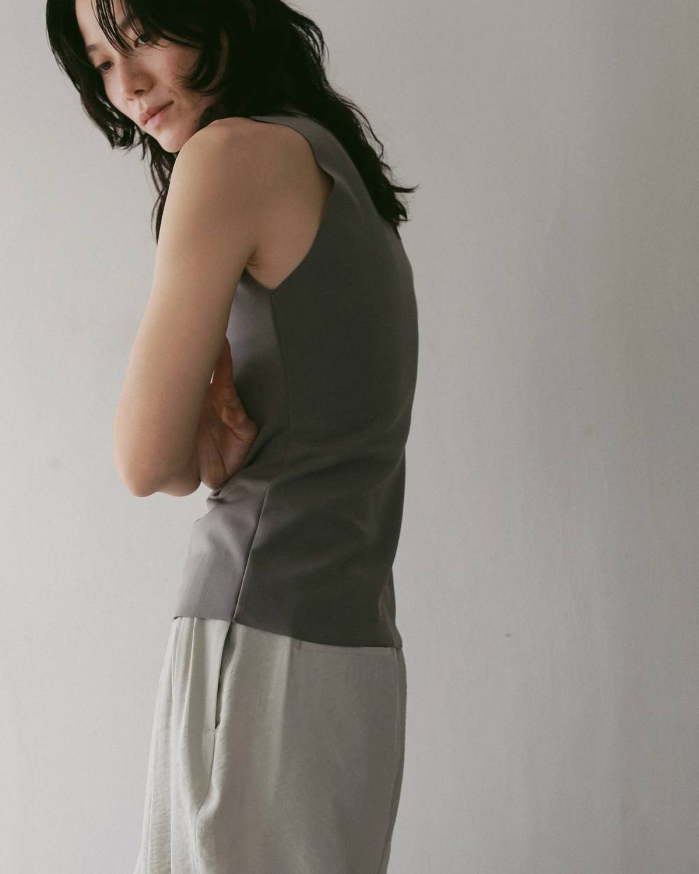Sleeveless Georgette Tanktop Sleeveless Georgette Tanktop,スリーブレス ジョーゼット タンクトップ,62710621,トップス,タンクトップ,タンク,ノースリーブ,ノースリ,ànuke,アンヌーク,lifes,ライフズ,27ss