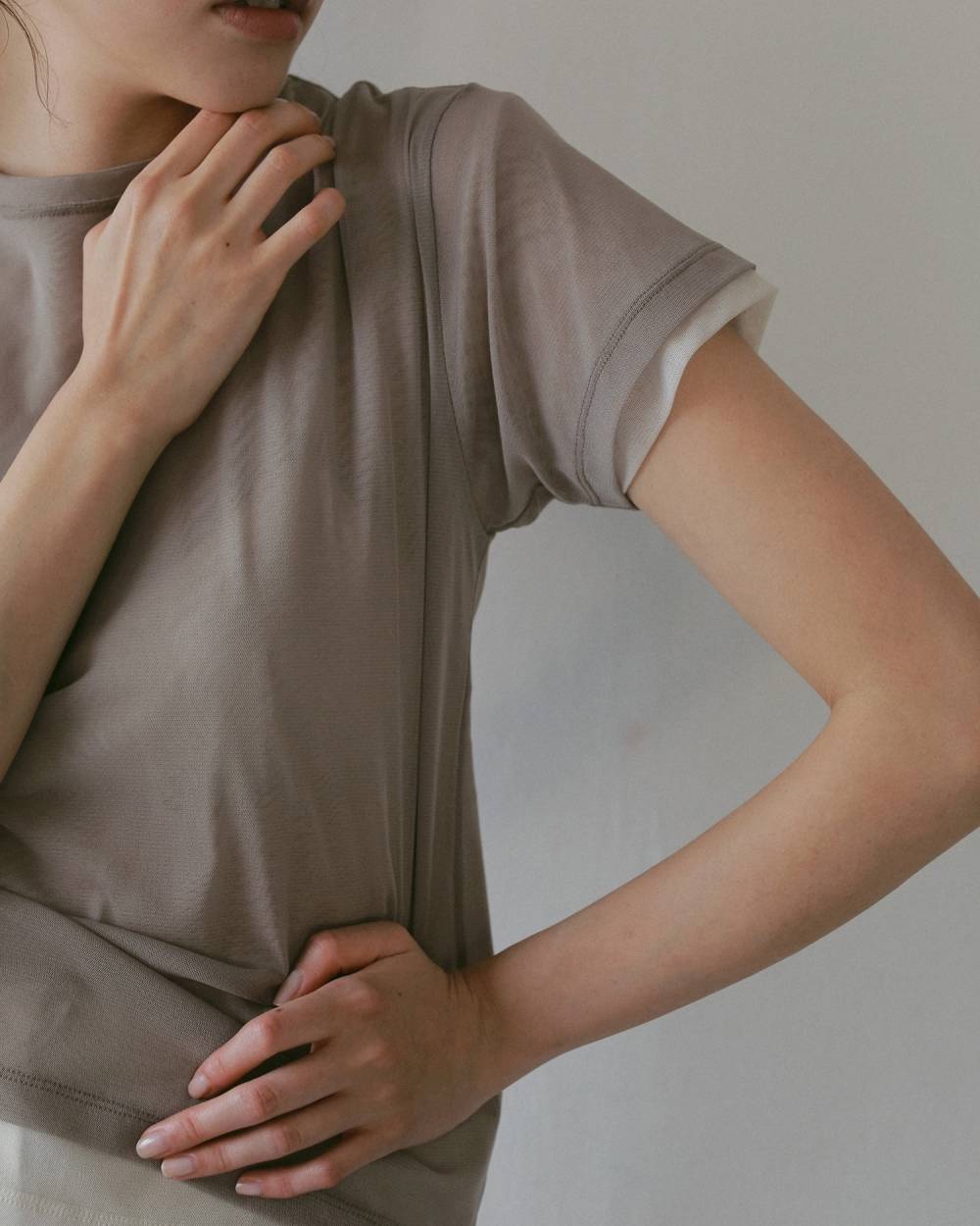 Sheer Tulle T-shirts Sheer Tulle T-shirts,シアー チュール Tシャツ,62710625,トップス,Tシャツ,カットソー,コンパクト,半袖,シアー,透け感,ànuke,アンヌーク,lifes,ライフズ,27ss