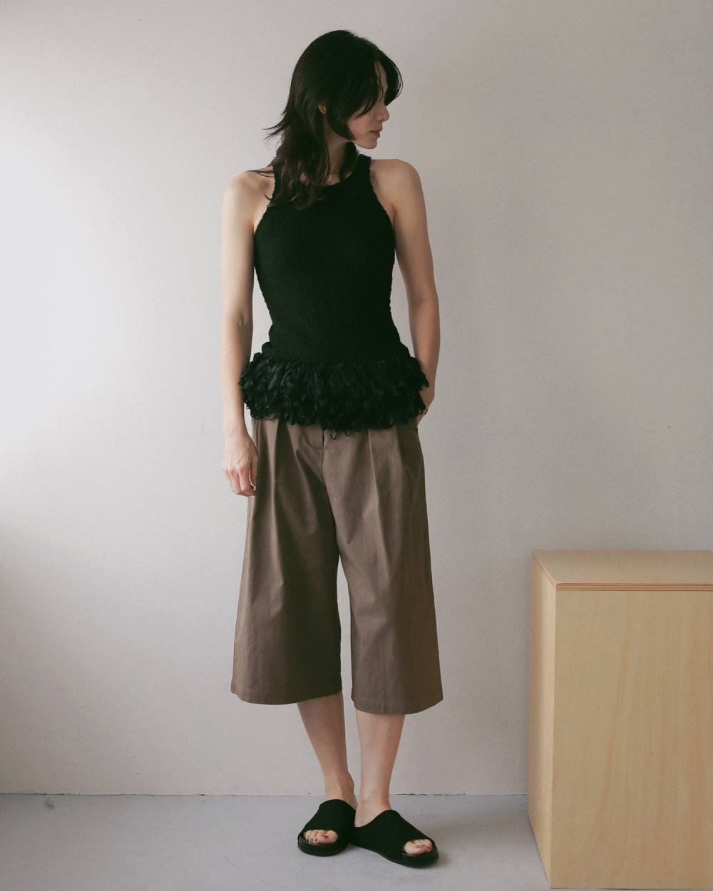 Tuck Bermuda Pants Tuck Bermuda Pants,タック バミューダ パンツ,62710705,ボトム,パンツ,バミューダパンツ,ànuke,アンヌーク,lifes,ライフズ,27ss