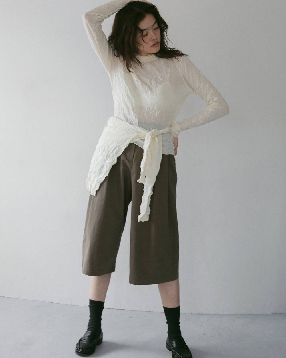 Tuck Bermuda Pants Tuck Bermuda Pants,タック バミューダ パンツ,62710705,ボトム,パンツ,バミューダパンツ,ànuke,アンヌーク,lifes,ライフズ,27ss