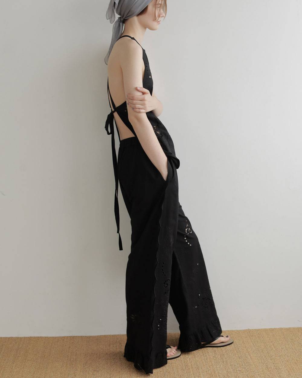 Cutwork Lace Pants Cutwork Lace Pants,カットワーク レース パンツ,62710707,ボトム,パンツ,インド製,レース,刺繍,ワイドパンツ,ànuke,アンヌーク,lifes,ライフズ,27ss