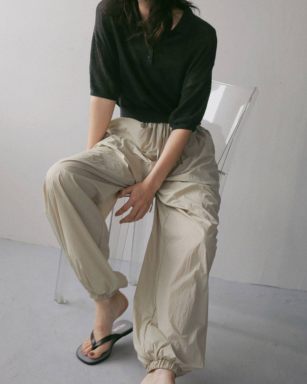 Sheer Nylon Pants Sheer Nylon Pants,シアー ナイロン パンツ,62710708,ボトム,パンツ,ナイロン素材,ànuke,アンヌーク,lifes,ライフズ,27ss
