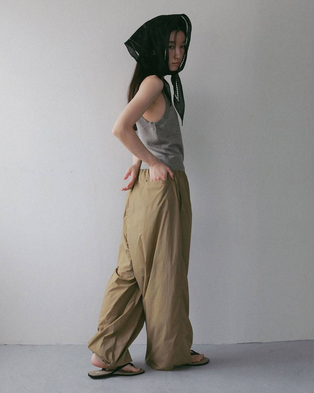Sheer Nylon Pants Sheer Nylon Pants,シアー ナイロン パンツ,62710708,ボトム,パンツ,ナイロン素材,ànuke,アンヌーク,lifes,ライフズ,27ss