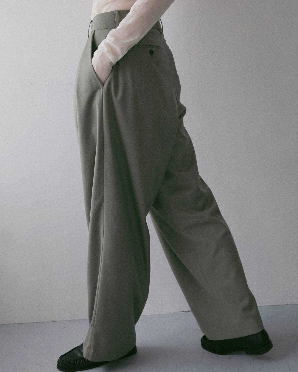 Twill Tuck Widepants Twill Tuck Widepants,ツイル タック ワイドパンツ,62710712,ボトム,パンツ,ワイドパンツ,ànuke,アンヌーク,lifes,ライフズ,27ss
