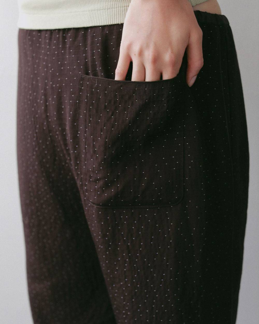 Dotjacquard Rough Pants Dotjacquard Rough Pants,ドットジャカード ラフ パンツ,62710716,ボトム,パンツ,柄,ànuke,アンヌーク,lifes,ライフズ,27ss