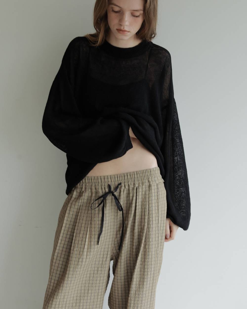 Suckercheck Loose Pants Suckercheck Loose Pants,サッカーチェック ルーズ パンツ,62710720,ボトム,パンツ,チェック,柄,ワイド,ワイドパンツ,ànuke,アンヌーク,lifes,ライフズ,27ss