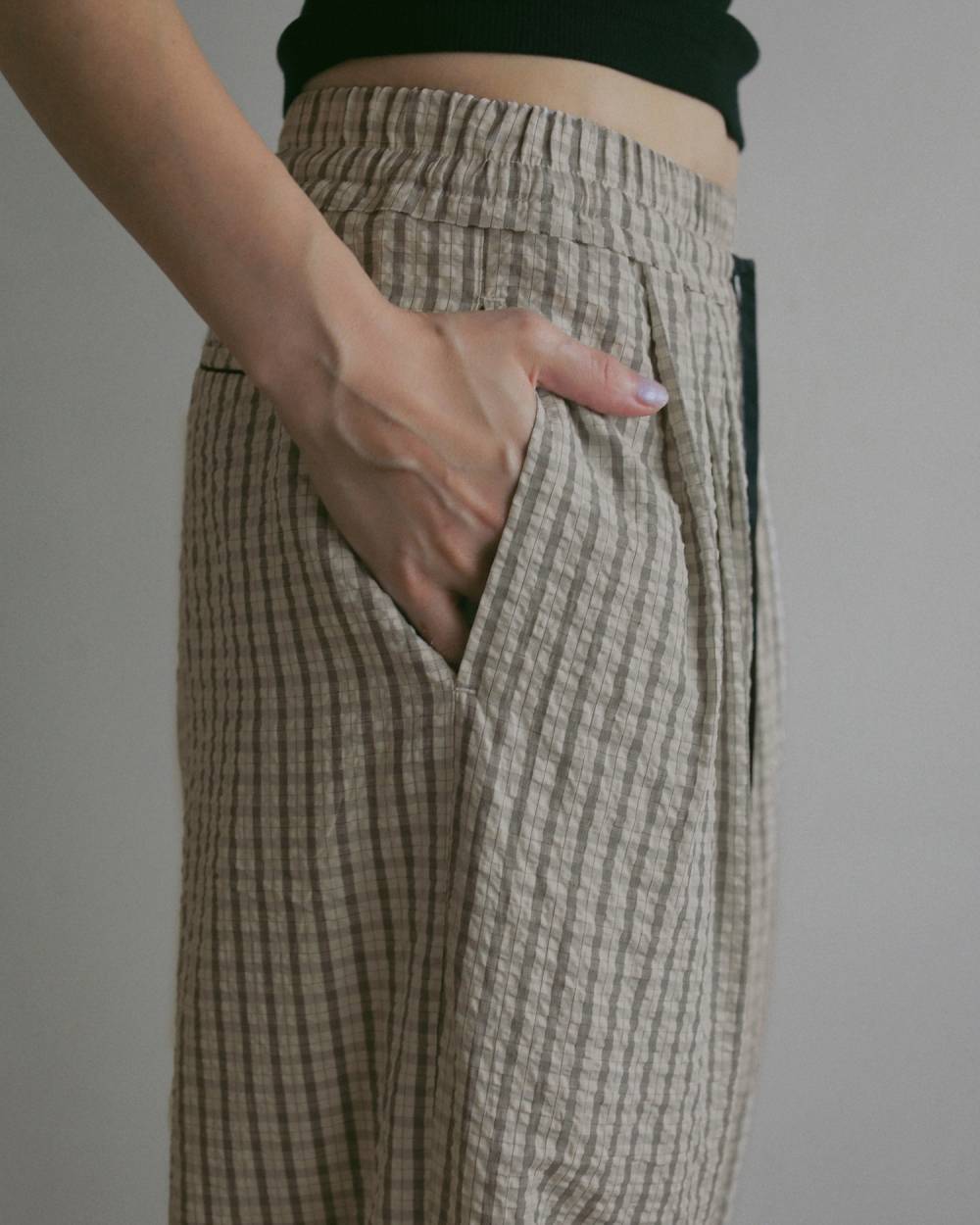 Suckercheck Loose Pants Suckercheck Loose Pants,サッカーチェック ルーズ パンツ,62710720,ボトム,パンツ,チェック,柄,ワイド,ワイドパンツ,ànuke,アンヌーク,lifes,ライフズ,27ss
