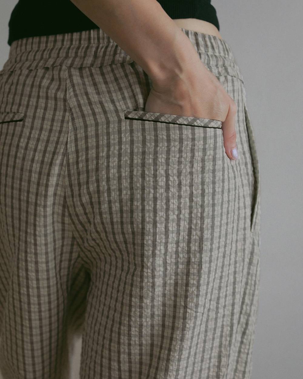 Suckercheck Loose Pants Suckercheck Loose Pants,サッカーチェック ルーズ パンツ,62710720,ボトム,パンツ,チェック,柄,ワイド,ワイドパンツ,ànuke,アンヌーク,lifes,ライフズ,27ss