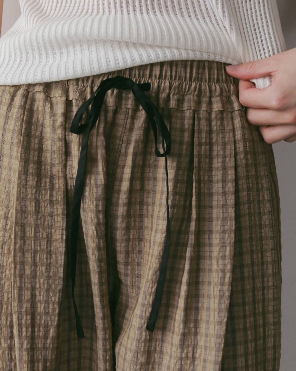 Suckercheck Loose Pants Suckercheck Loose Pants,サッカーチェック ルーズ パンツ,62710720,ボトム,パンツ,チェック,柄,ワイド,ワイドパンツ,ànuke,アンヌーク,lifes,ライフズ,27ss