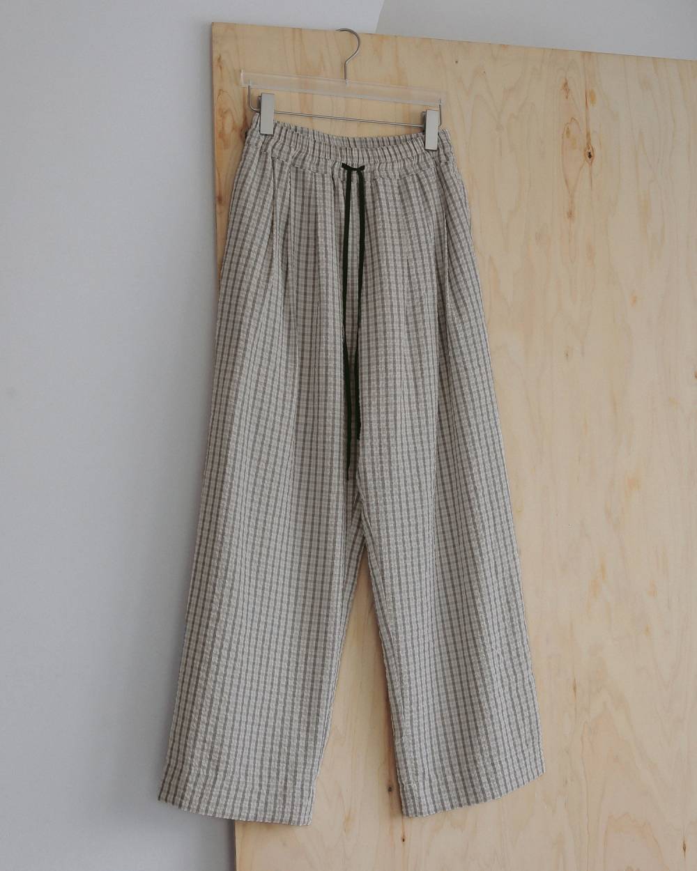 Suckercheck Loose Pants Suckercheck Loose Pants,サッカーチェック ルーズ パンツ,62710720,ボトム,パンツ,チェック,柄,ワイド,ワイドパンツ,ànuke,アンヌーク,lifes,ライフズ,27ss