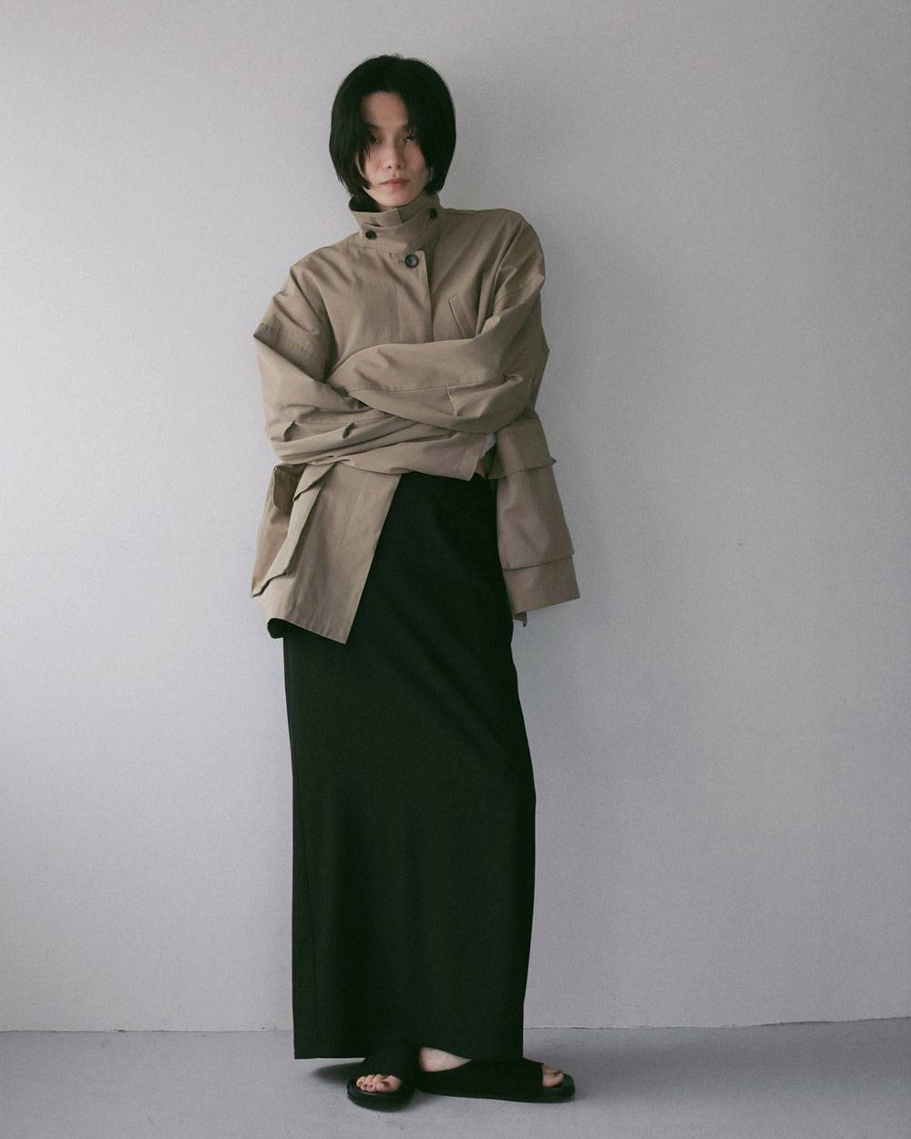 Georgette Pencil Skirt Georgette Pencil Skirt,ジョーゼット ペンシル スカート,62710803,スカート,ボトム,ペンシルスカート,ànuke,アンヌーク,lifes,ライフズ,27ss