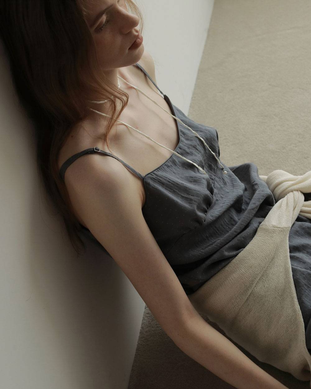 Silk Cord Choker Silk Cord Choker,シルク コード チョーカー,62710903,アクセサリー,アクセ,ネックレス,チョーカー,ロングチョーカー,ànuke,アンヌーク,lifes,ライフズ,27ss