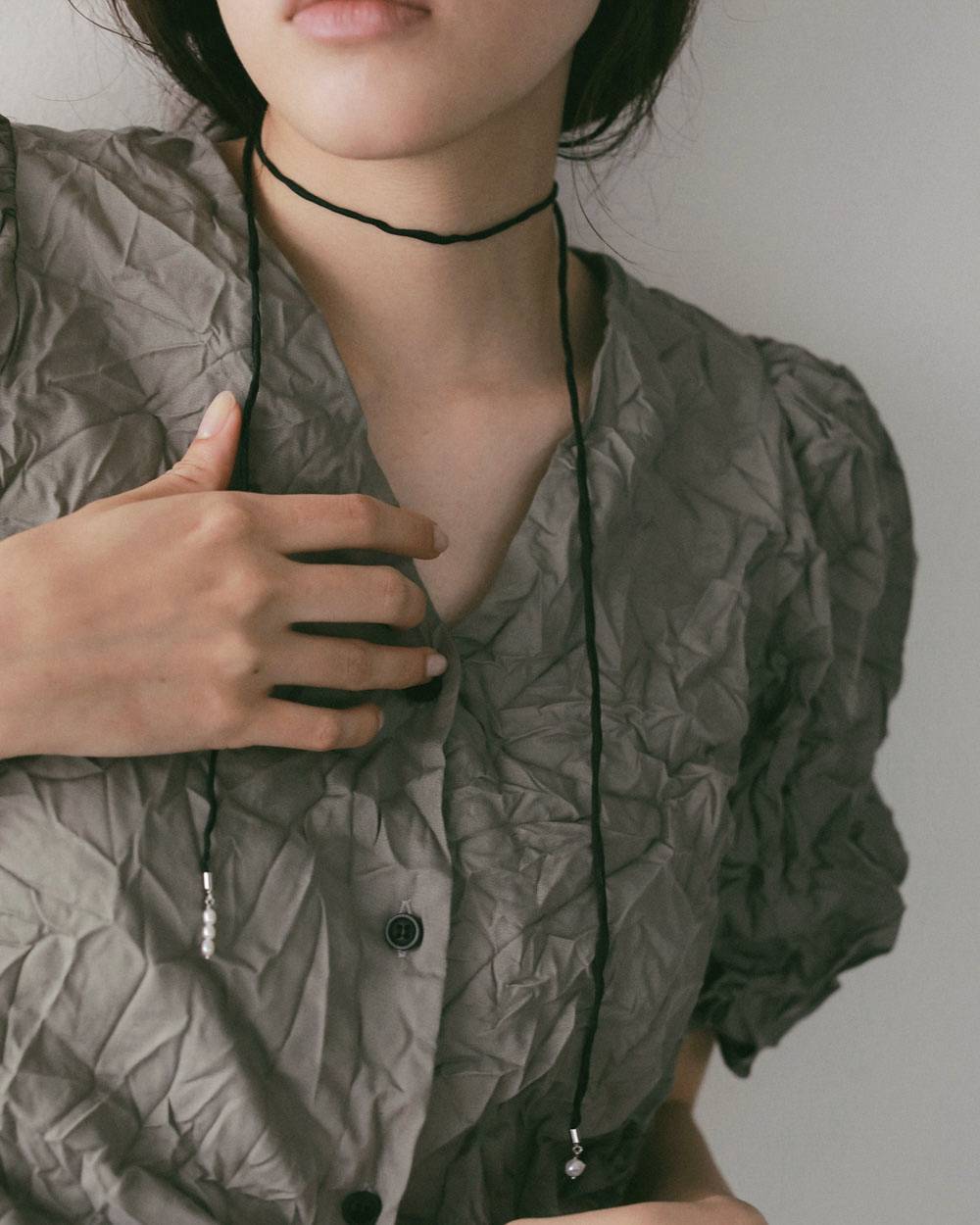 Silk Cord Choker Silk Cord Choker,シルク コード チョーカー,62710903,アクセサリー,アクセ,ネックレス,チョーカー,ロングチョーカー,ànuke,アンヌーク,lifes,ライフズ,27ss