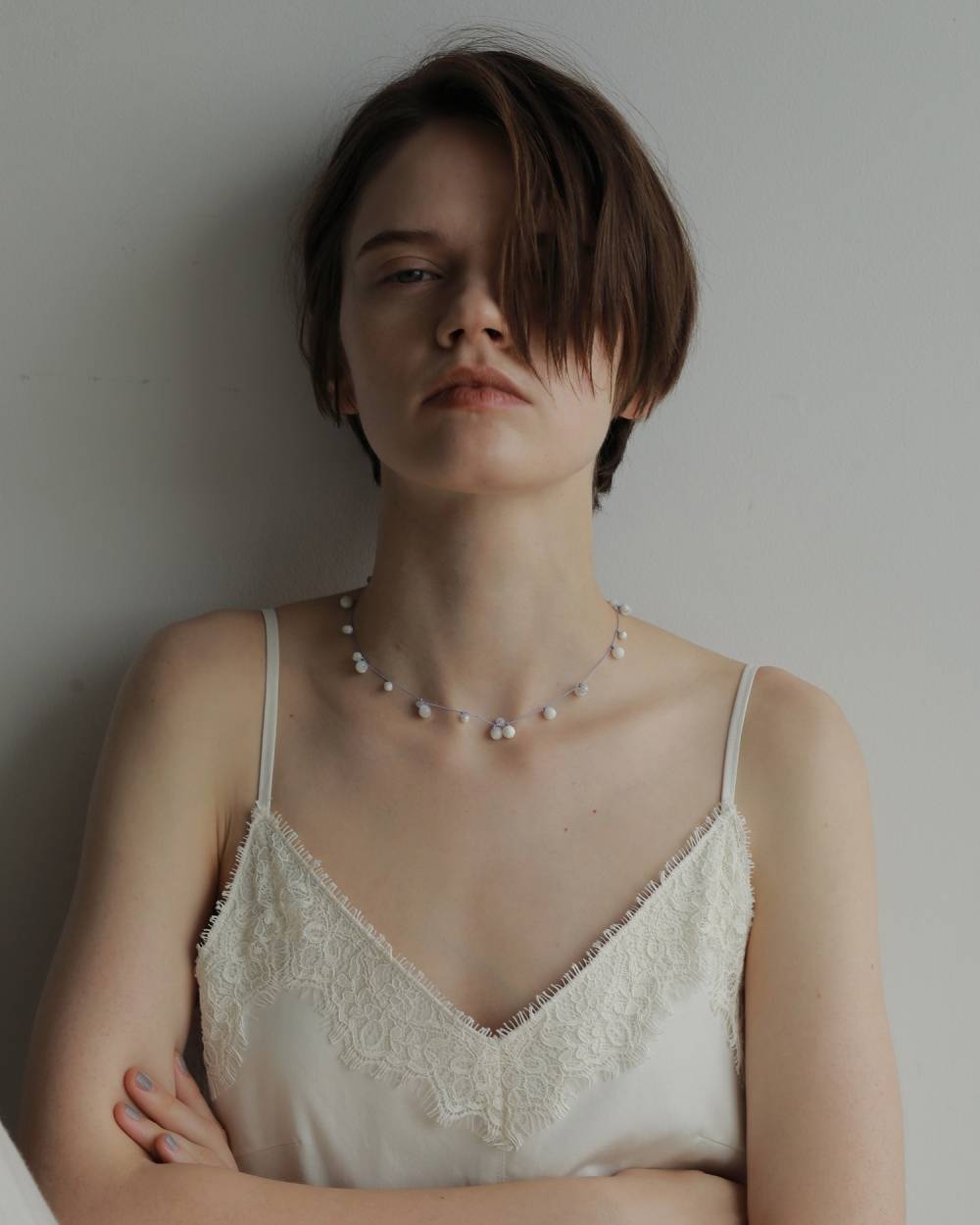Stone Silkcord Necklace Stone Silkcord Necklace,ストーン シルクコード ネックレス,62710904,ネックレス,アクセサリー,アクセ,ショートネックレス,天然石,ànuke,アンヌーク,lifes,ライフズ,27ss