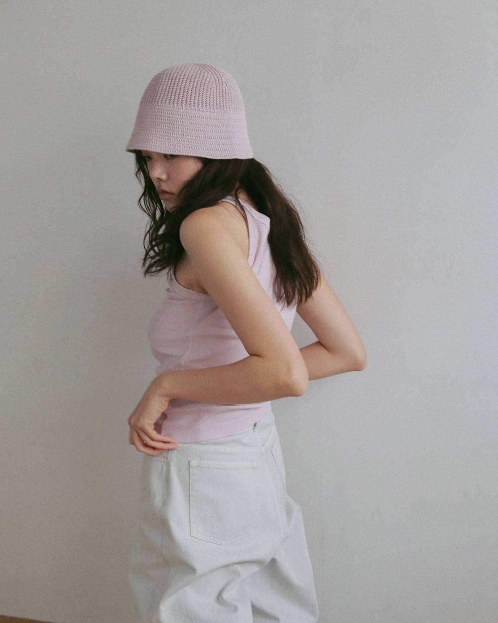 Linenknit Bucket Hat Linenknit Bucket Hat,リネンニット バケット ハット,62711011,帽子,ハット,ニット,バケットハット,ànuke,アンヌーク,lifes,ライフズ,27ss