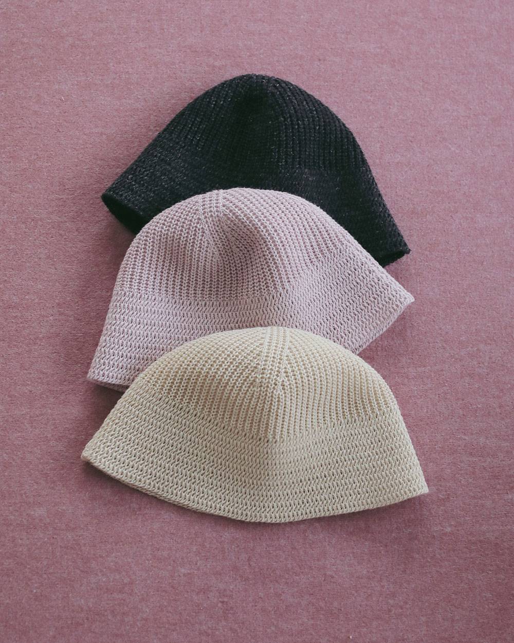 Linenknit Bucket Hat Linenknit Bucket Hat,リネンニット バケット ハット,62711011,帽子,ハット,ニット,バケットハット,ànuke,アンヌーク,lifes,ライフズ,27ss
