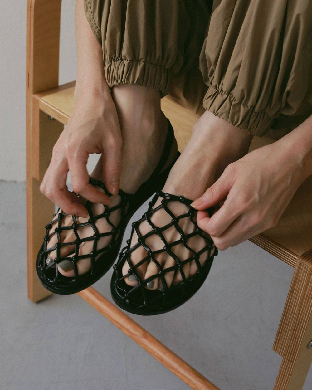 Braid Flat Shoes Braid Flat Shoes,ブレード フラット シューズ,62711012,靴,シューズ,メッシュサンダル,サンダル,ànuke,アンヌーク,lifes,ライフズ,27ss