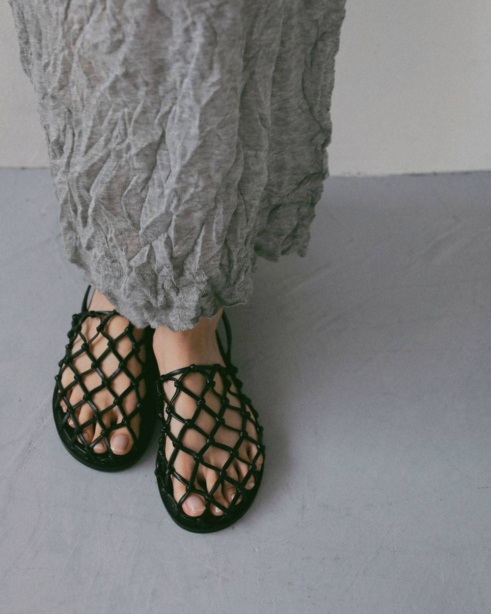 Braid Flat Shoes Braid Flat Shoes,ブレード フラット シューズ,62711012,靴,シューズ,メッシュサンダル,サンダル,ànuke,アンヌーク,lifes,ライフズ,27ss