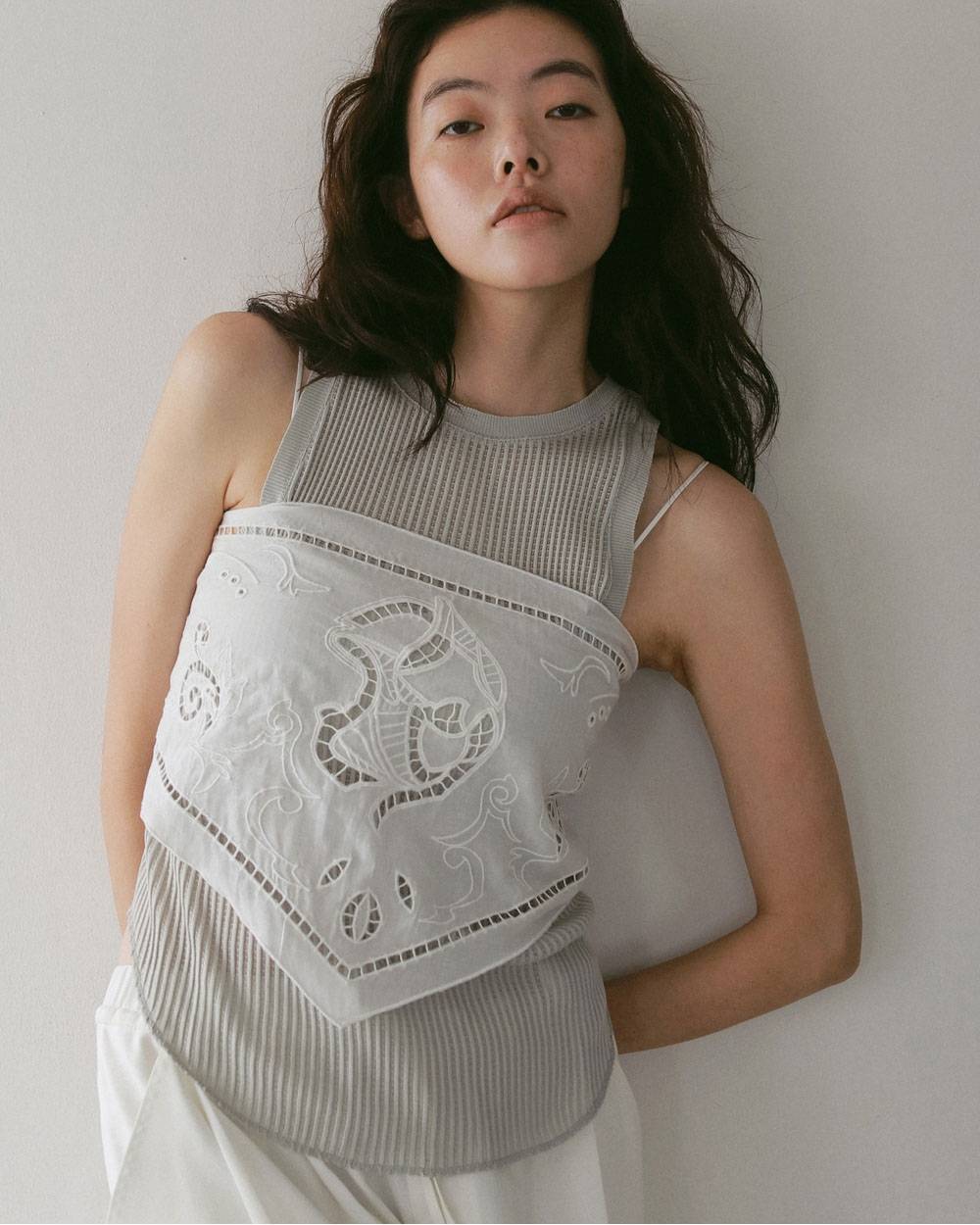 Cutwork Scarf Cutwork Scarf,カットワーク スカーフ,62711017,スカーフ,インド製,刺繍,ànuke,アンヌーク,lifes,ライフズ,27ss