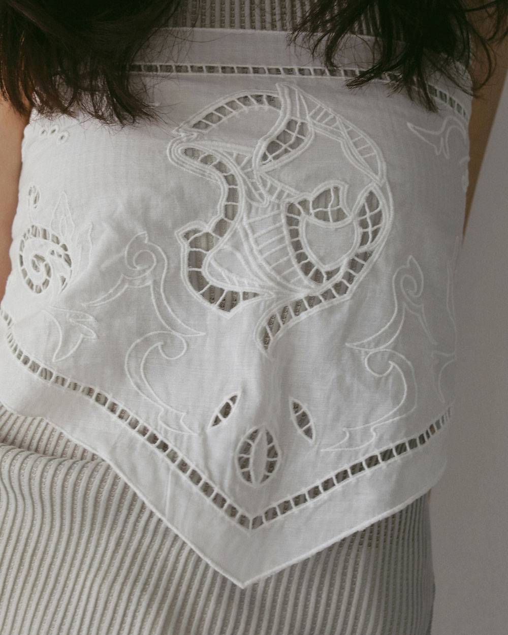 Cutwork Scarf Cutwork Scarf,カットワーク スカーフ,62711017,スカーフ,インド製,刺繍,ànuke,アンヌーク,lifes,ライフズ,27ss