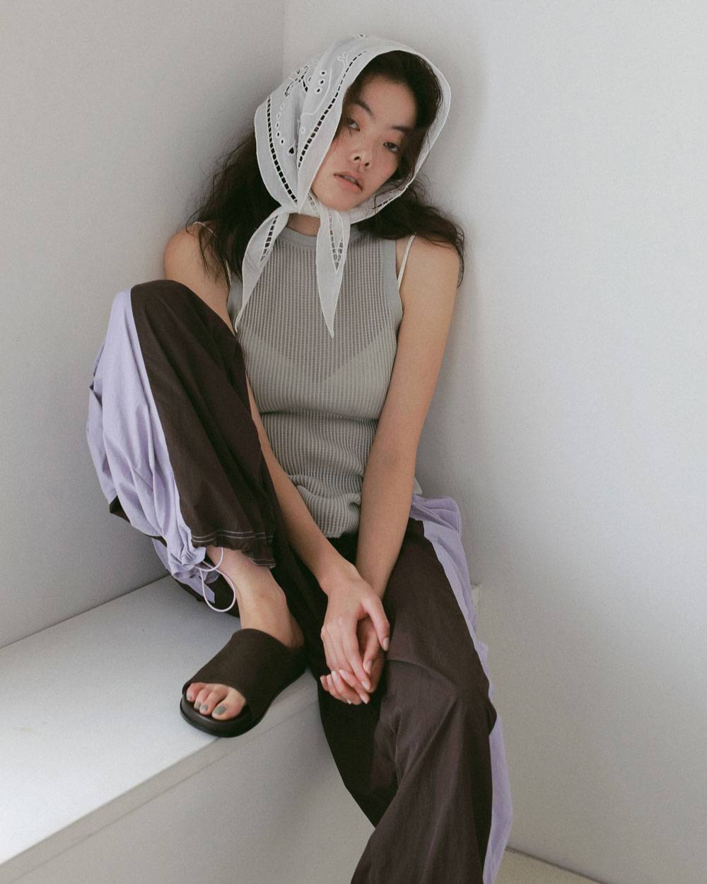 Cutwork Scarf Cutwork Scarf,カットワーク スカーフ,62711017,スカーフ,インド製,刺繍,ànuke,アンヌーク,lifes,ライフズ,27ss