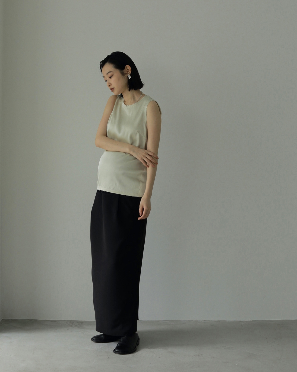 【Reha.】Tuck Maxi Skirt Tuck Maxi Skirt,スカート,マキシスカート,タックマキシスカート